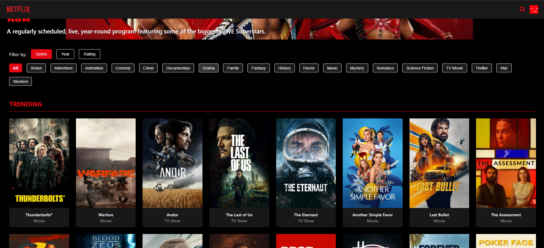 Project Netflix clone